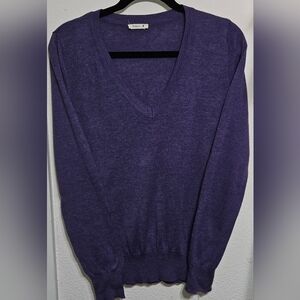 Purple V-Neck Sweater